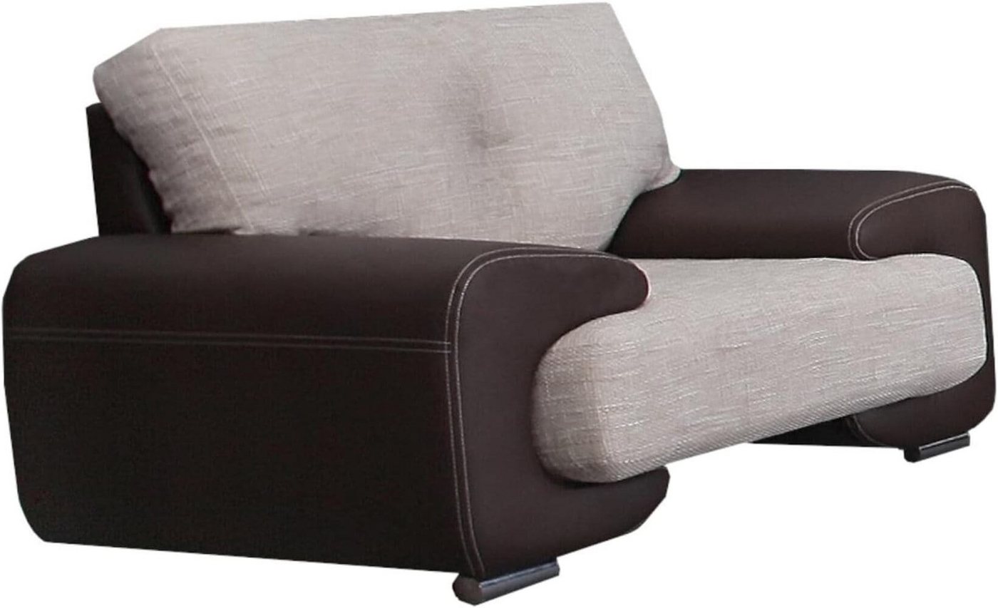 MOEBLO Sessel LORENTO (gepolstert - Polsterstuhl für Esszimmer & Wohnzimmer - Lounge Sessel mit Armlehnen - Armlehnensessel Fernsehsessel Polstersessel Federkern - mit Design Füßen), - (BxHxT): 135x90x100 cm von MOEBLO