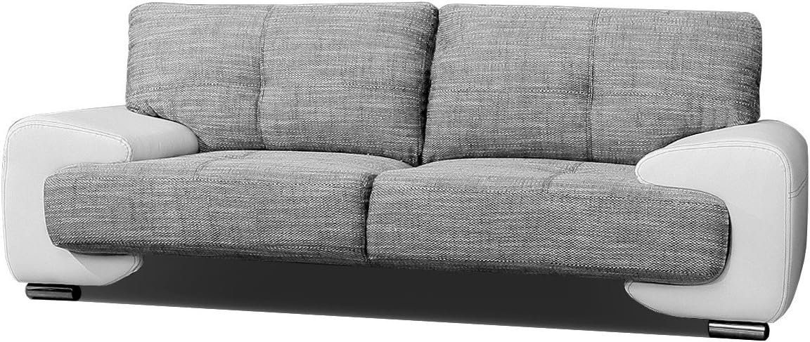 MOEBLO Sofa LORENTO 3-Sitzer, Kleiner 3-Sitzer Design Sofa 3er Büro Kunstleder Sofagarnitur Couch, - (BxHxT): 230x90x100 cm von MOEBLO