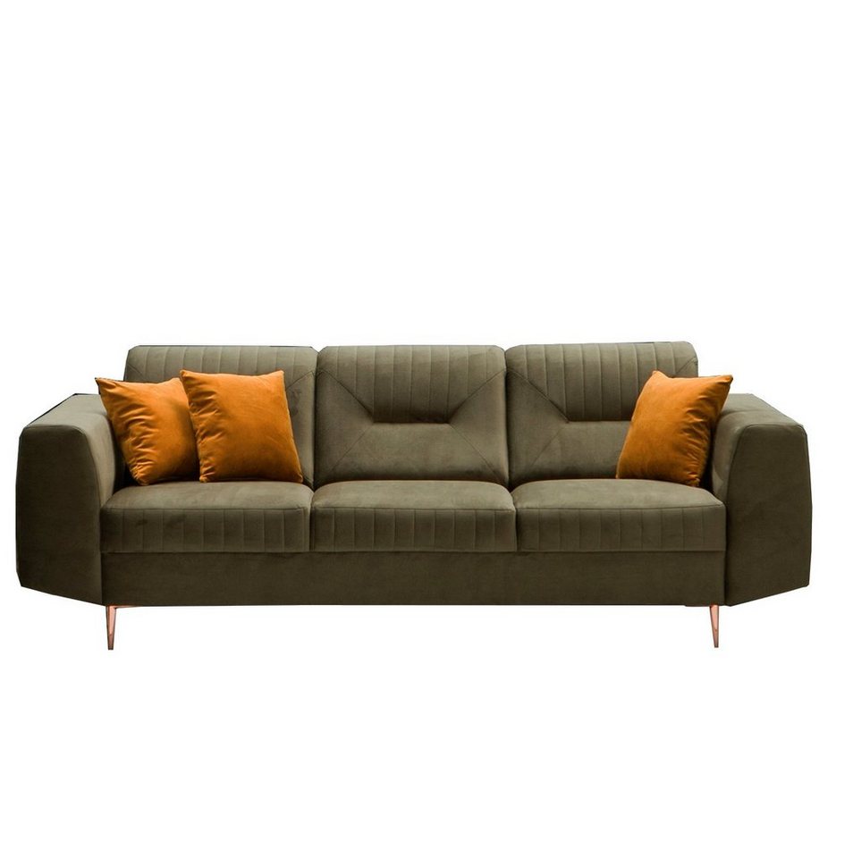 MOEBLO Sofa Treviso, Sofa ohne Schlaffunktion, Modernes Sofa, Kleines Sofa,Sofa im Wohnzimmer Sofa 3-Sitzer, (BxHxT):230x91x85 cm von MOEBLO