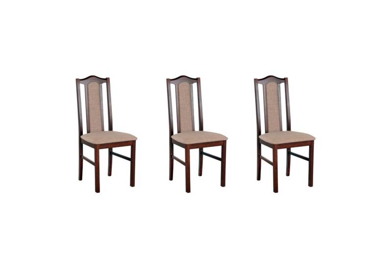 MOEBLO Stuhl BESO 02 (Polsterstühle, Holzstühle, Esszimmerstühle, Massivholz - mit gepolstertem Sitz - Elegantes Design für modernes und klassisches Interieur, 3 St), (BxHxT): 43x97x40cm von MOEBLO