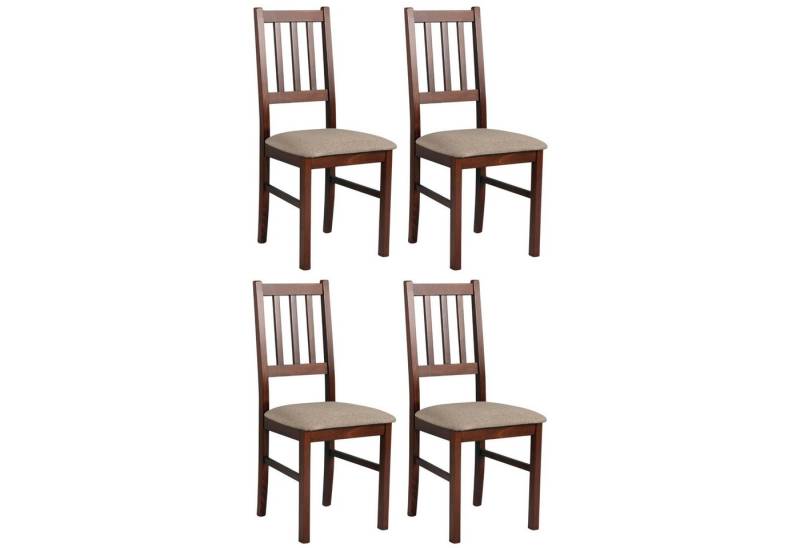 MOEBLO Stuhl BESO 04 (Polsterstühle, Holzstühle, Esszimmerstühle, Polsterstuhl aus Buchenholz für Esszimmer, Holzstuhl mit gepolstertem Sitz, 4 St), (BxHxT): 43x90x40cm von MOEBLO