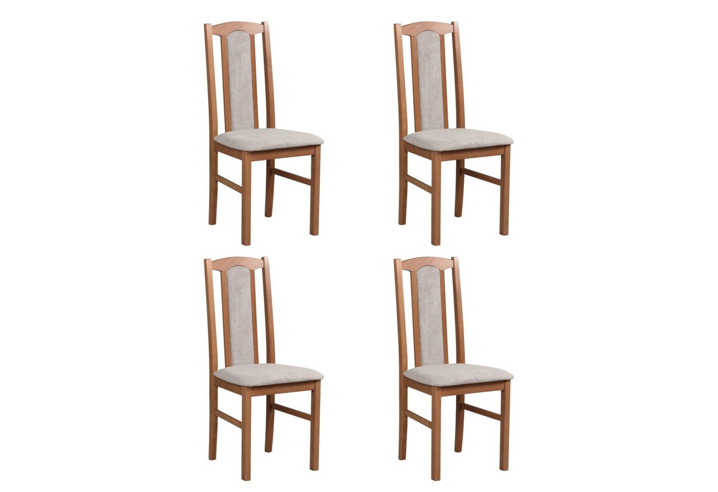 MOEBLO Stuhl BESO 07 (Polsterstühle, Holzstühle, Esszimmerstühle, Massivholz - Massiver Buchenholzstuhl mit Polstersitz, ergonomische Sitzhöhe, verschiedene Farben, 4 St), (BxHxT): 43x96x40cm von MOEBLO