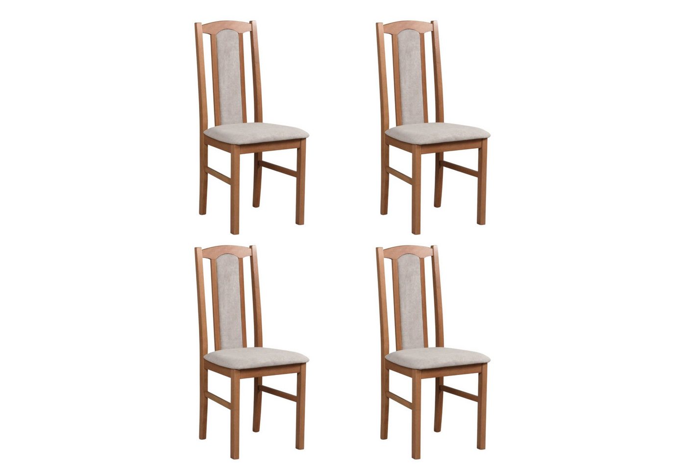 MOEBLO Stuhl BESO 07 (Polsterstühle, Holzstühle, Esszimmerstühle, Massivholz - Massiver Buchenholzstuhl mit Polstersitz, ergonomische Sitzhöhe, verschiedene Farben, 4 St), (BxHxT): 43x96x40cm von MOEBLO