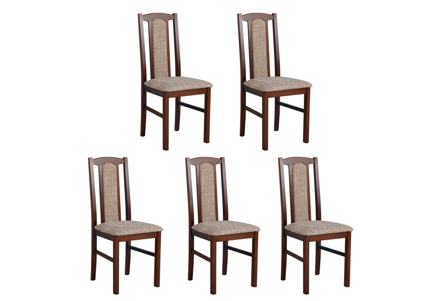 MOEBLO Stuhl BESO 07 (Polsterstühle, Holzstühle, Esszimmerstühle, Massivholz - Massiver Buchenholzstuhl mit Polstersitz, ergonomische Sitzhöhe, verschiedene Farben, 5 St), (BxHxT): 43x96x40cm von MOEBLO