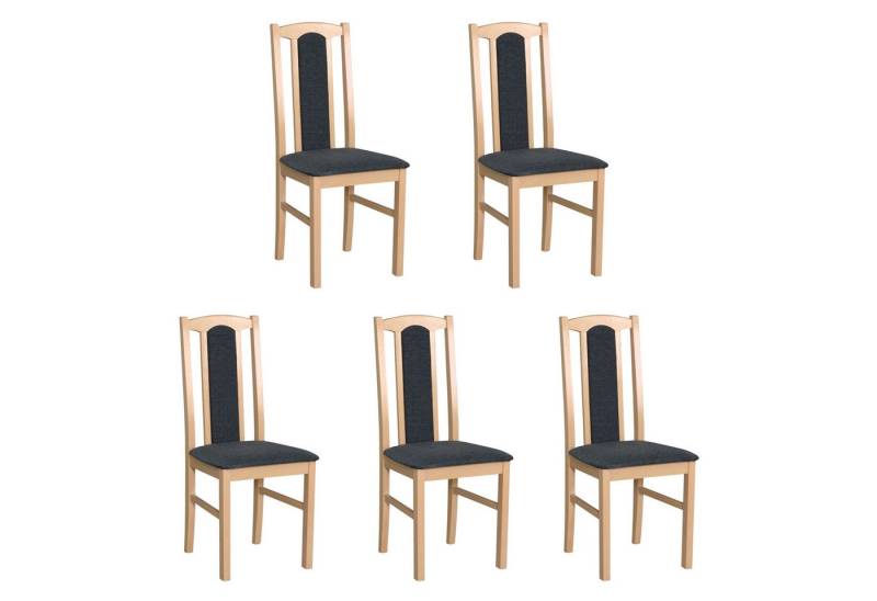 MOEBLO Stuhl BESO 07 (Polsterstühle, Holzstühle, Esszimmerstühle, Massivholz - Massiver Buchenholzstuhl mit Polstersitz, ergonomische Sitzhöhe, verschiedene Farben, 5 St), (BxHxT): 43x96x40cm von MOEBLO