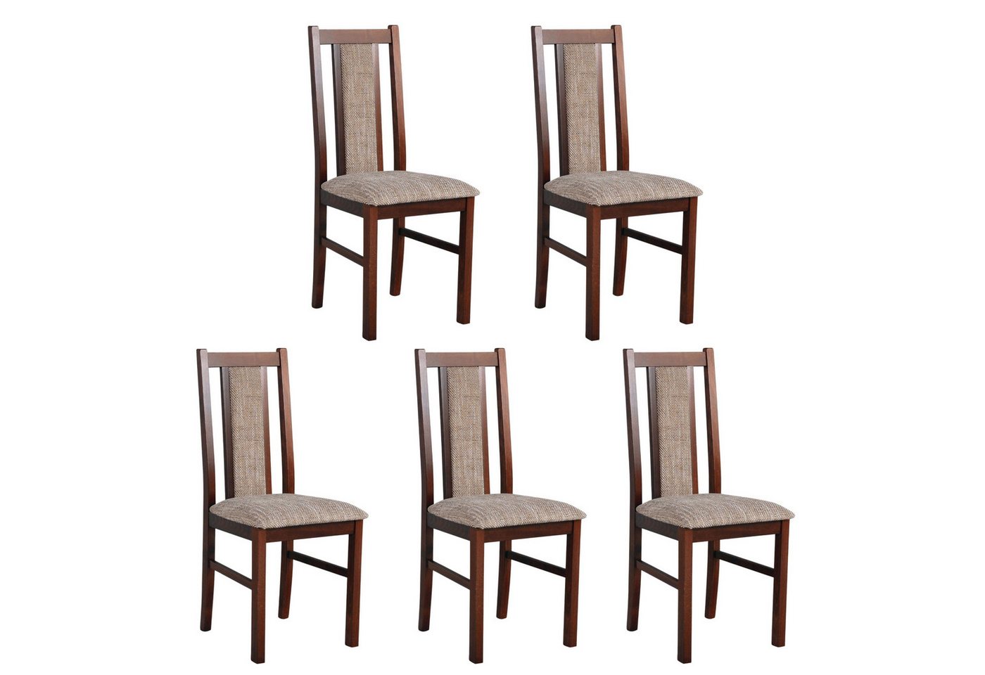MOEBLO Stuhl BESO 14 (Polsterstühle, Holzstühle, Esszimmerstühle, Massivholz, 5 St), (BxHxT):43x97x40cm von MOEBLO