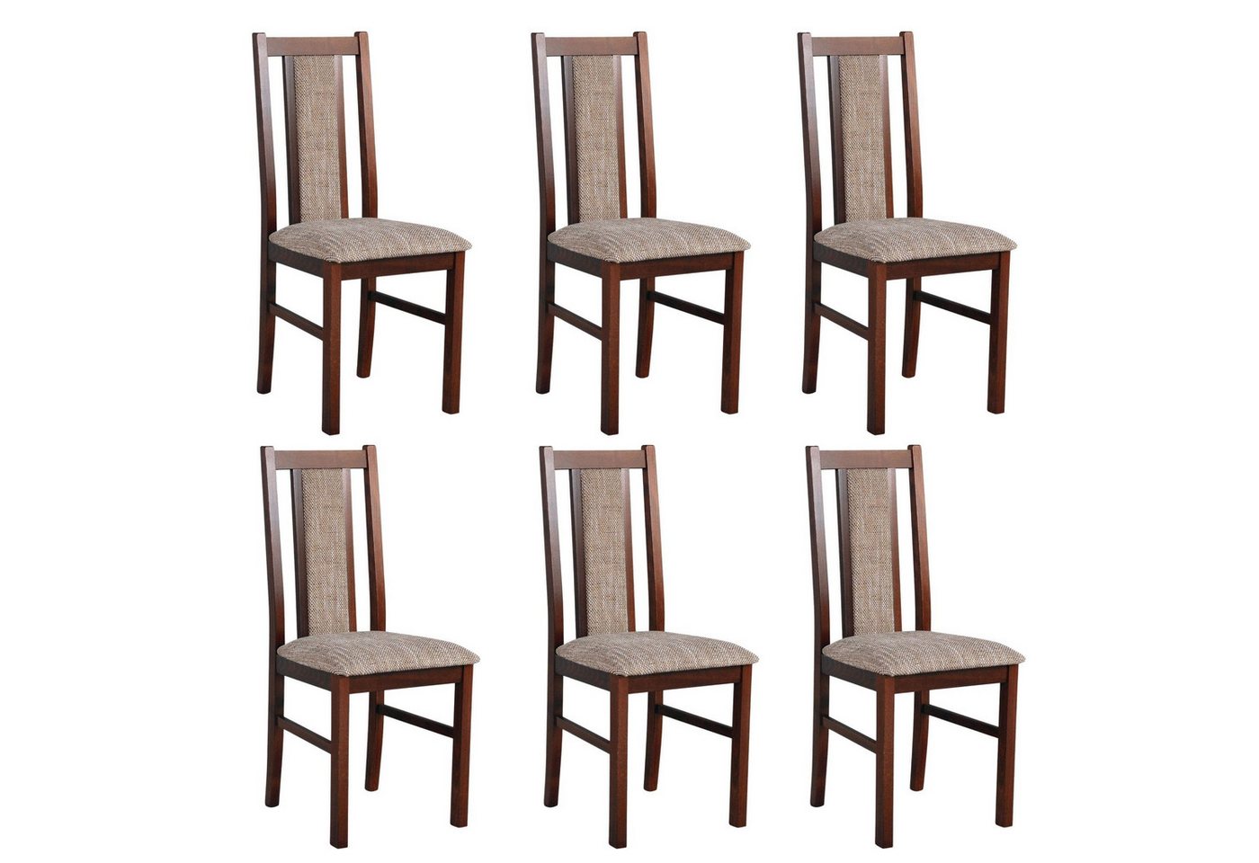 MOEBLO Stuhl BESO 14 (Polsterstühle, Holzstühle, Esszimmerstühle, Massivholz, 6 St), (BxHxT):43x97x40cm von MOEBLO