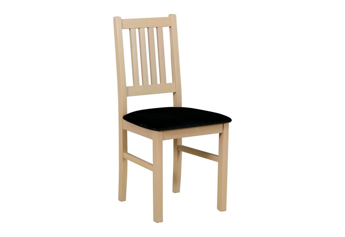 MOEBLO Stuhl Beso 01 (Esszimmerstuhl, Sonoma + Schwarz (kronos 7), Polsterstühle, Holzstühle, Esszimmerstühle), (BxHxT): 43x90x40cm von MOEBLO