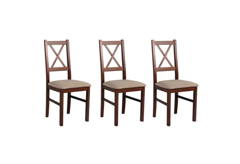MOEBLO Stuhl ELIONA 10 (Esszimmerstuhl Polsterstühle, Holzstühle, Esszimmerstühle, Massivholz, 3 St), (BxHxT): 43x90x40cm von MOEBLO