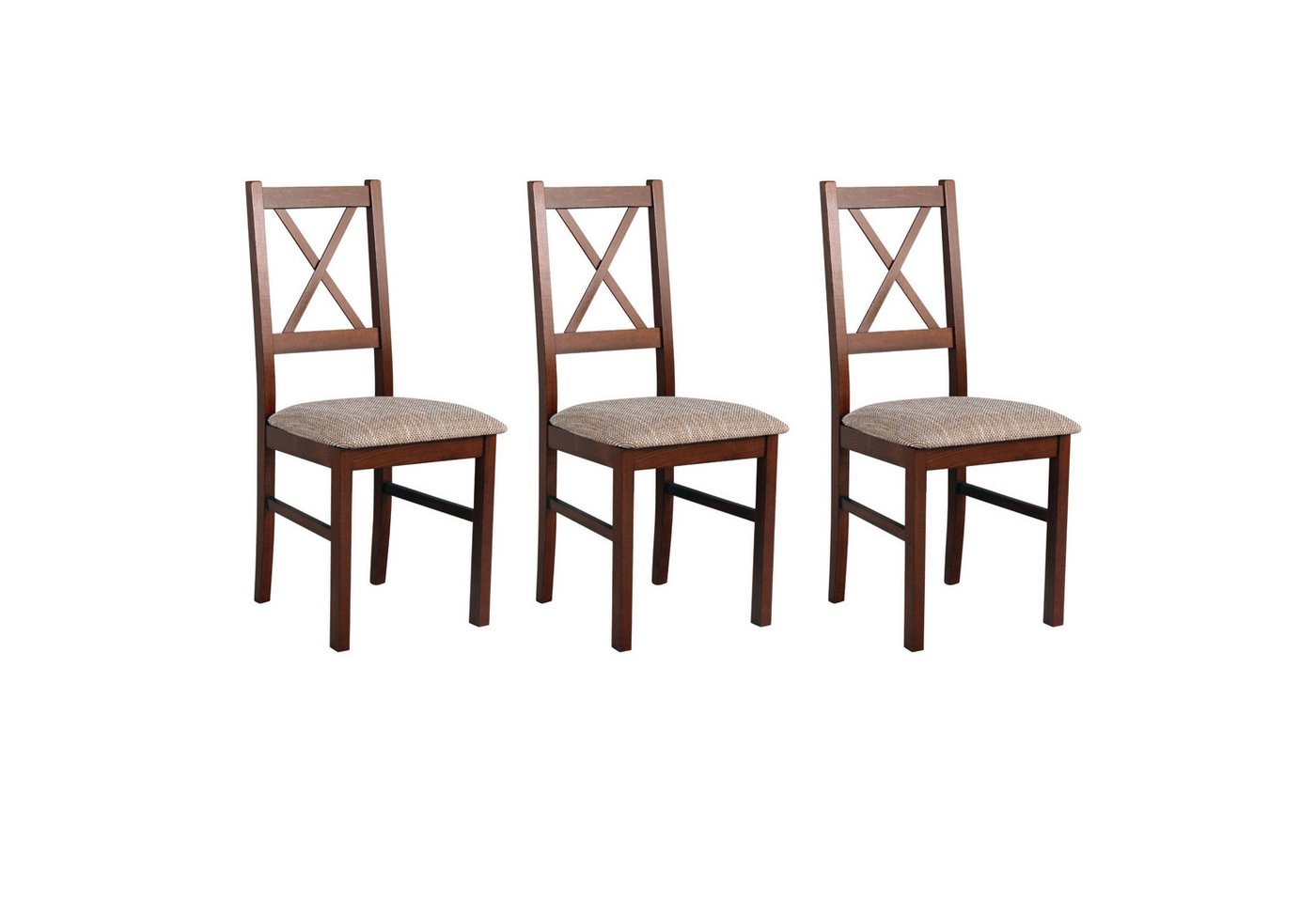 MOEBLO Stuhl ELIONA 10 (Esszimmerstuhl Polsterstühle, Holzstühle, Esszimmerstühle, Massivholz, 3 St), (BxHxT): 43x90x40cm von MOEBLO