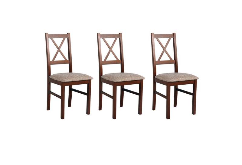 MOEBLO Stuhl ELIONA 10 (Esszimmerstuhl Polsterstühle, Holzstühle, Esszimmerstühle, Massivholz, 3 St), (BxHxT): 43x90x40cm von MOEBLO