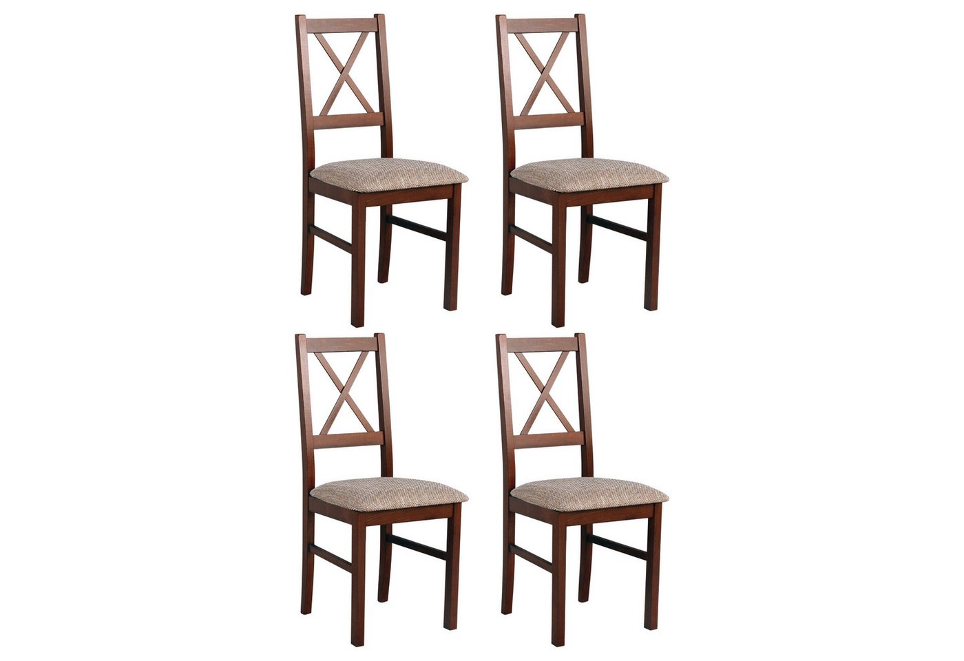 MOEBLO Stuhl ELIONA 10 (Esszimmerstuhl Polsterstühle, Holzstühle, Esszimmerstühle, Massivholz, 4 St), (BxHxT): 43x90x40cm von MOEBLO
