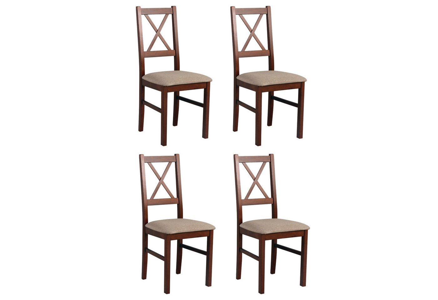 MOEBLO Stuhl ELIONA 10 (Esszimmerstuhl Polsterstühle, Holzstühle, Esszimmerstühle, Massivholz, 4 St), (BxHxT): 43x90x40cm von MOEBLO