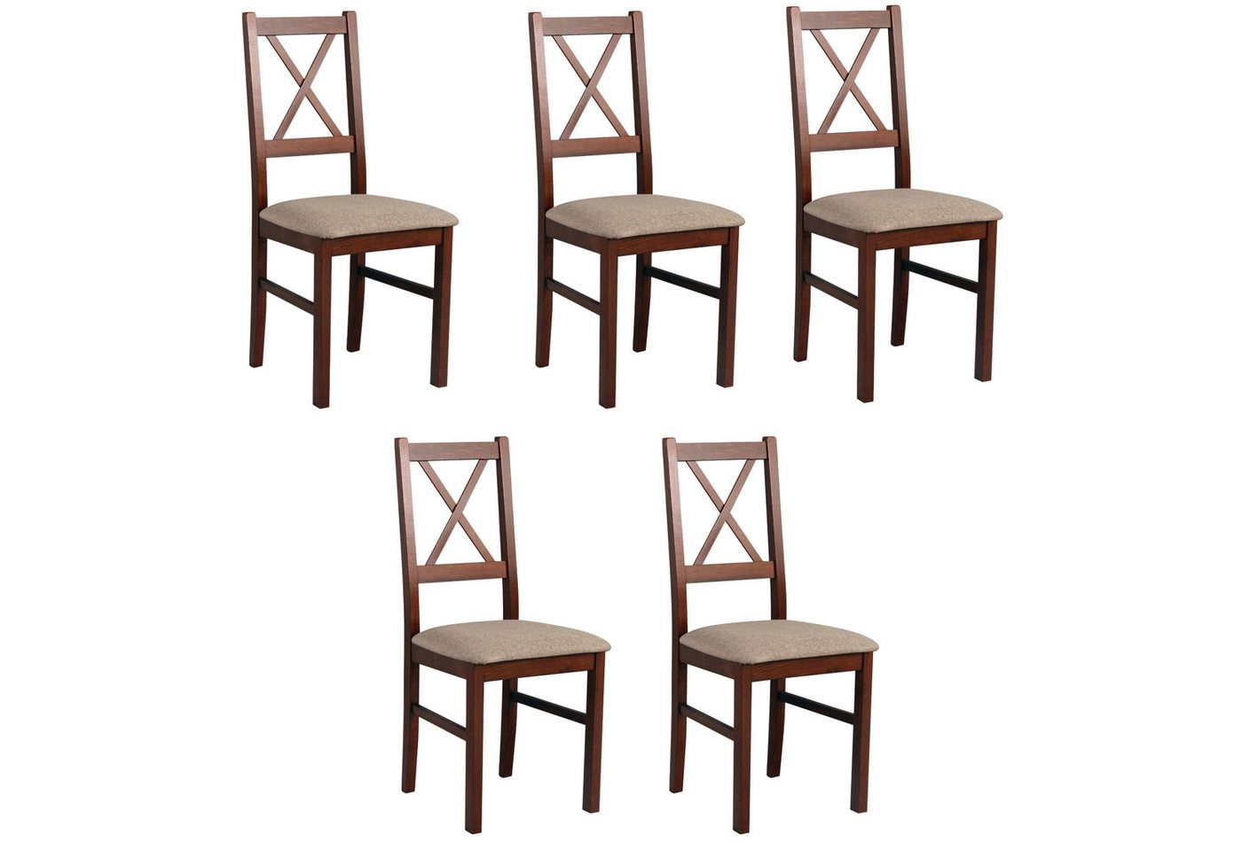 MOEBLO Stuhl ELIONA 10 (Esszimmerstuhl Polsterstühle, Holzstühle, Esszimmerstühle, Massivholz, 5 St), (BxHxT): 43x90x40cm von MOEBLO