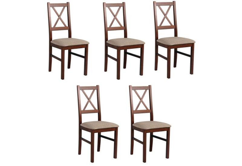 MOEBLO Stuhl ELIONA 10 (Esszimmerstuhl Polsterstühle, Holzstühle, Esszimmerstühle, Massivholz, 5 St), (BxHxT): 43x90x40cm von MOEBLO