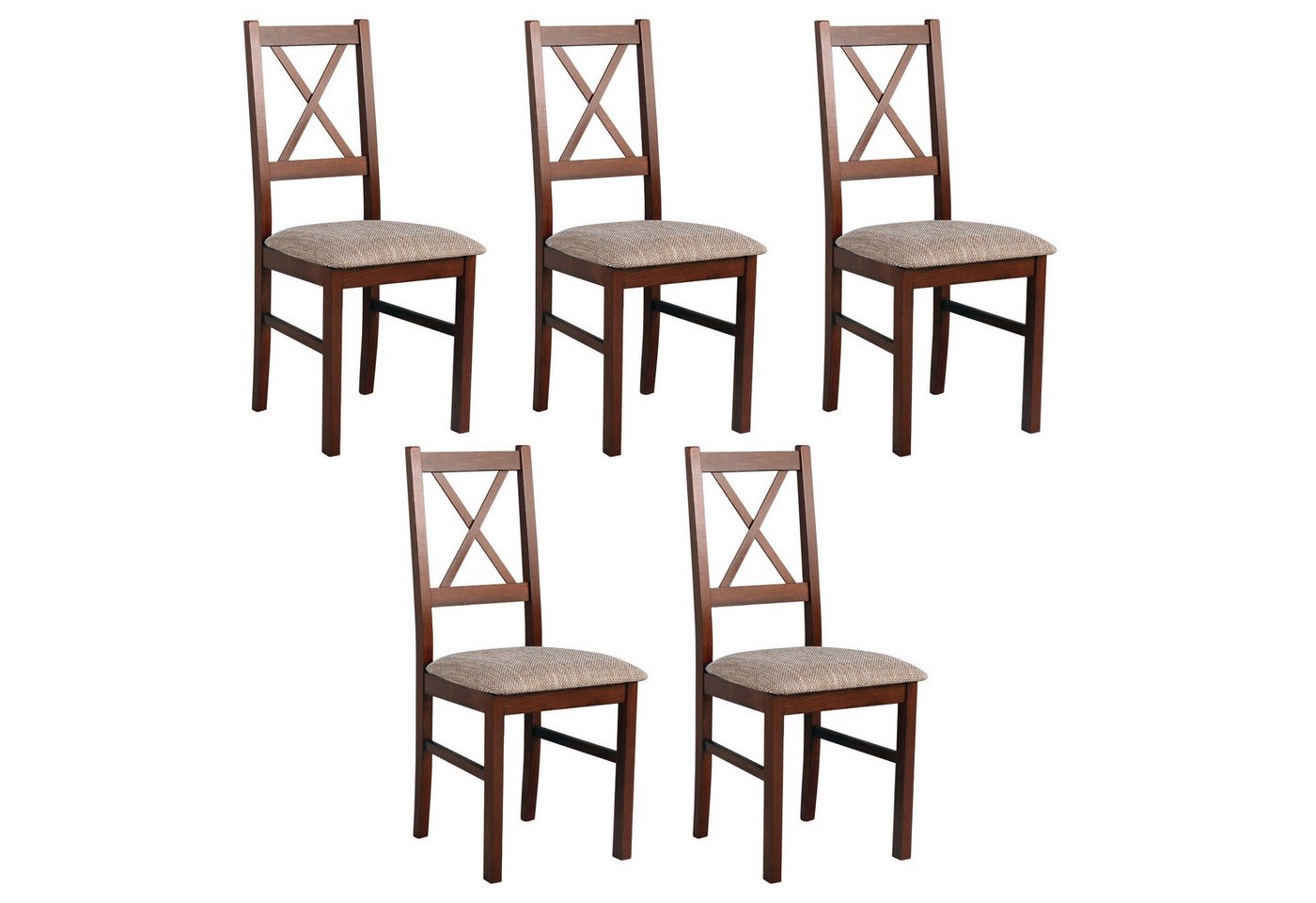 MOEBLO Stuhl ELIONA 10 (Esszimmerstuhl Polsterstühle, Holzstühle, Esszimmerstühle, Massivholz, 5 St), (BxHxT): 43x90x40cm von MOEBLO