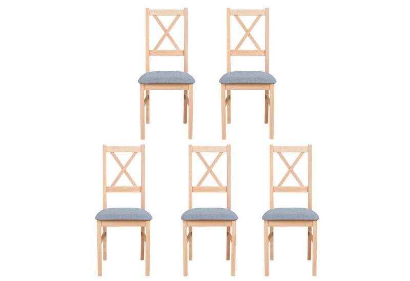MOEBLO Stuhl ELIONA 10 (Esszimmerstuhl Polsterstühle, Holzstühle, Esszimmerstühle, Massivholz, 5 St), (BxHxT): 43x90x40cm von MOEBLO