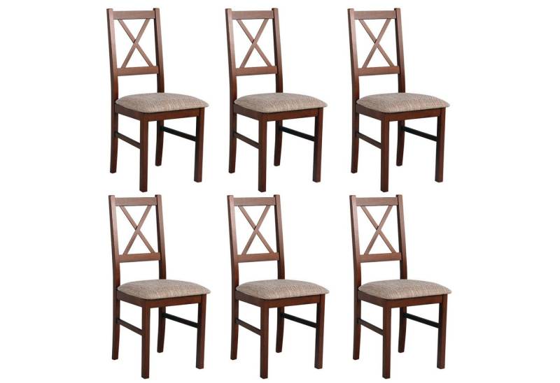 MOEBLO Stuhl ELIONA 10 (Esszimmerstuhl Polsterstühle, Holzstühle, Esszimmerstühle, Massivholz, 6 St), (BxHxT): 43x90x40cm von MOEBLO