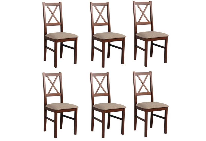 MOEBLO Stuhl ELIONA 10 (Esszimmerstuhl Polsterstühle, Holzstühle, Esszimmerstühle, Massivholz, 6 St), (BxHxT): 43x90x40cm von MOEBLO