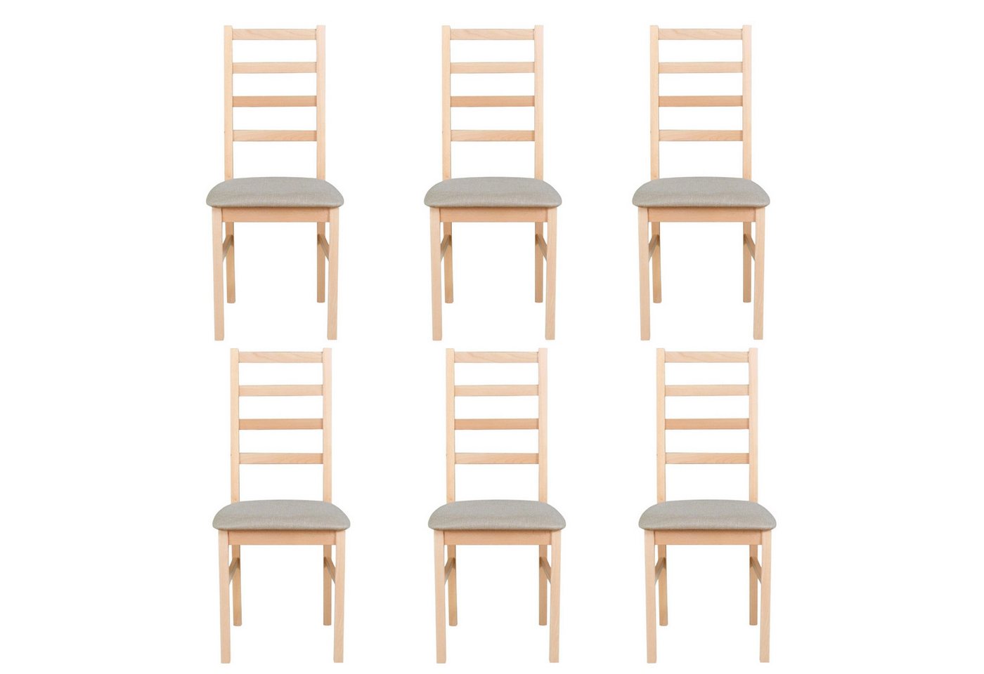 MOEBLO Stuhl ELIONA 8 (Esszimmerstuhl Polsterstühle, Holzstühle, Esszimmerstühle, Massivholz, 6 St), (BxHxT): 43x90x40cm von MOEBLO