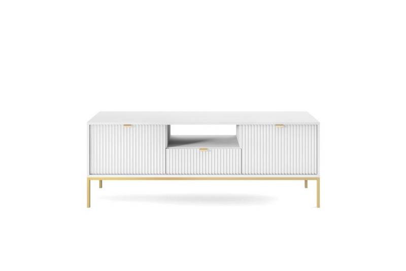 MOEBLO TV-Board Light RTV154 (Lowboard Fernsehtisch TV Bank TV Tisch Fernseher Tisch TV Möbel - RTV-Schrank, geriffelt, moderne), (HxBxT):56 x154x39 cm von MOEBLO