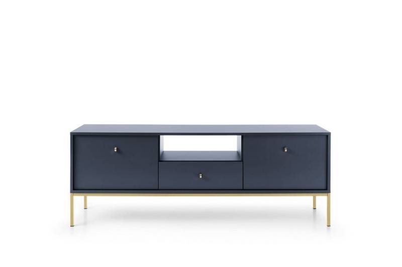 MOEBLO TV-Board Melody IV (Fernsehtisch TV-Schrank Goldene Griffe, TV-Kommode mit Schublade TV-Board Fernsehschrank), (BxTxH): 154x39x56 cm von MOEBLO