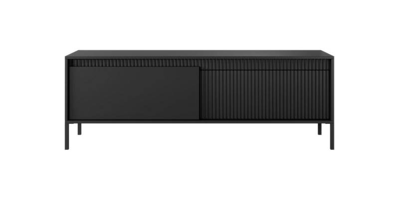MOEBLO TV-Board RTV Rifaro D 153 2D (Geriffelte-Fronten, Lowboard Fernsehtisch TV Bank TV Tisch Fernseher Tisch TV Möbel, Push-to-open-Öffnung), (BxHxT):153x53x39 cm von MOEBLO