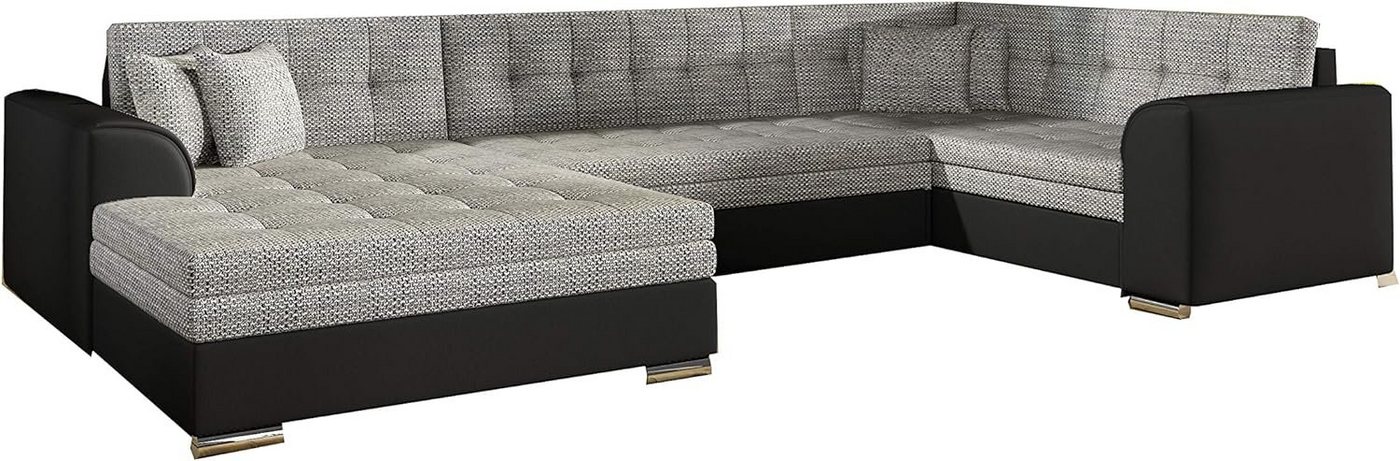 MOEBLO Wohnlandschaft DARIO U, ohne Bettkasten Couch U-Form Polstergarnitur Wohnlandschaft Polstersofa mit Ottomane Couchgranitur, mit Schlaffunktion von MOEBLO