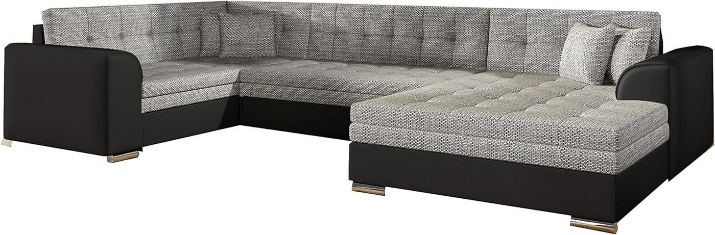 MOEBLO Wohnlandschaft DARIO U, ohne Bettkasten Couch U-Form Polstergarnitur Wohnlandschaft Polstersofa mit Ottomane Couchgranitur, mit Schlaffunktion von MOEBLO