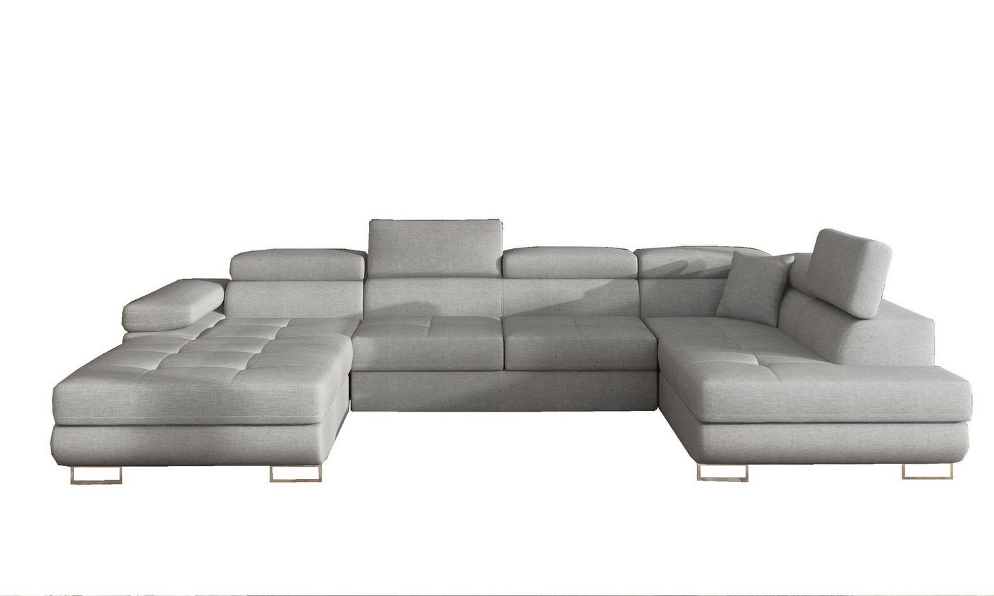 MOEBLO Wohnlandschaft GONZALO, Eckcouch mit Bettfunktion Couch U-Form Polstergarnitur Ecksofa Polstersofa mit Ottomane Couchgranitur Sofa, mit Schlaffunktion und Bettkasten, - (BxHxT): 345x90x202 cm von MOEBLO