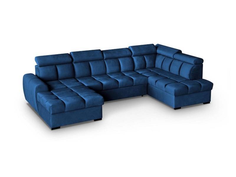MOEBLO Wohnlandschaft LINOS U, Ecksofa U-Form Cord Sofa Couch Polsterecke U-Sofa mit Bettkasten und Schlaffunktion, mit Relaxfunktion von MOEBLO