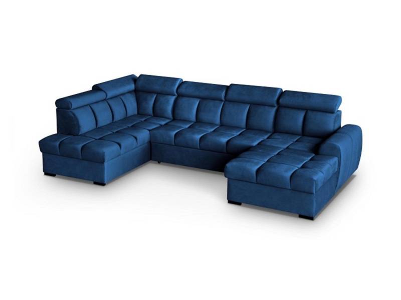MOEBLO Wohnlandschaft LINOS U, Ecksofa U-Form Cord Sofa Couch Polsterecke U-Sofa mit Bettkasten und Schlaffunktion, mit Relaxfunktion von MOEBLO