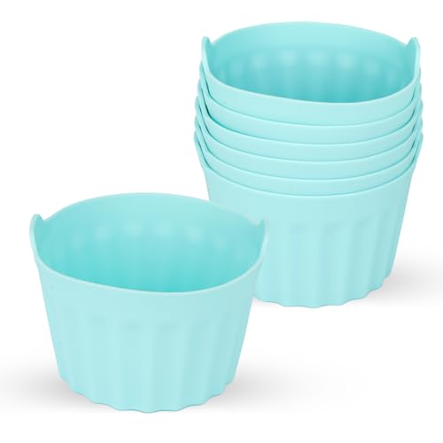 Air Fryer Eierformen, antihaftbeschichtete Silikon-Auflaufförmchen für Luftfritteuse, Ofen und Mikrowelle, wiederverwendbar, lebensmittelechtes Luftfritteusen-Zubehör zum Kochen, Backen, 6 Stück von MOECSHSY