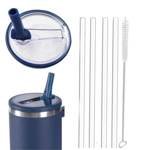 MOECSHSY Auslaufsicherer Deckel für 850 ml Becher, 1 Packung, Klapp-Trinkhalm-Deckel, wiederverwendbar, 28 oz, Blau von MOECSHSY