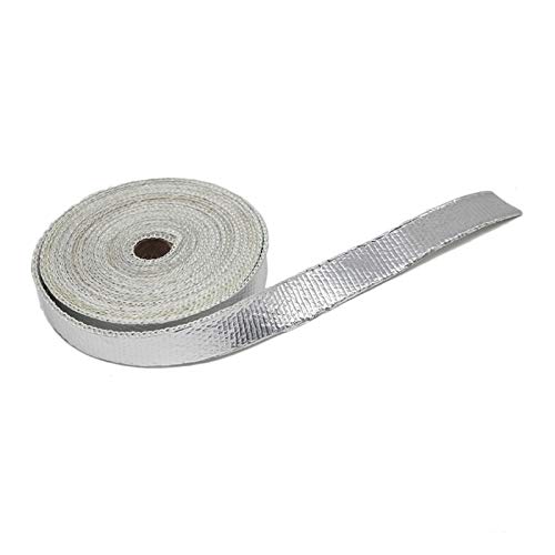 hitzeschutzband motorrad,Auspuffband 2,5 cm * 5m Motorrad Auspuff Hitzeschild Thermische Abgasband Wärmeverpackung Fiberglas mit rostfreien Krawatten für Motocross HitzebestäNdig (Color : 2.5cmx5m Si hitzeschutzband motorrad,Auspuffband 2,5 cm * 5m Motorrad Auspuff Hitzeschild Thermische Abgasband Wärmeverpackung Fiberglas mit rostfreien Krawatten für Motocross HitzebestäNdig (Color : 2.5cmx5m Si von MOEENS
