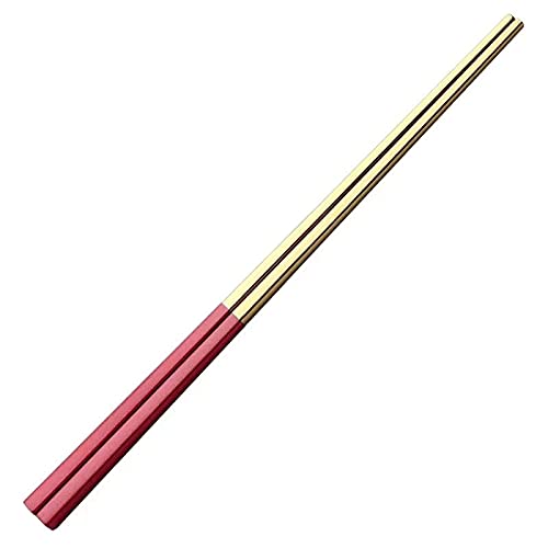 MOEIDO Essstäbchen 2 Paar Essstäbchen Sushi Sticks Nudeln Rolls Food Geschirr Wiederverwendbare Metall Essstäbchen ( Color : Red gold ) von MOEIDO