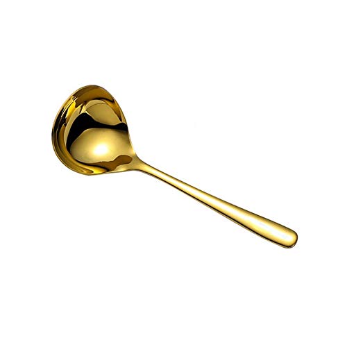 MOEIDO Löffel Suppenlöffel, langer Stiel Heim Tabelle Küche-Werkzeug, (Color : Gold) von MOEIDO