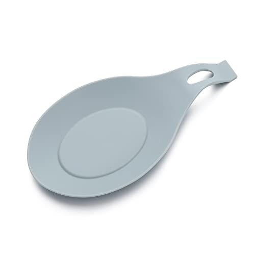 MOEIDO Löffelhalter Bunter Silikon-hitzebeständiger Löffel-Regal-Auflage-Utensilien-Spachtel-Halter-Gadget-Küchen-Aufbewahrungs-Werkzeug-Schaufel-Halterungs-Ständer (Color : Light Grey) von MOEIDO