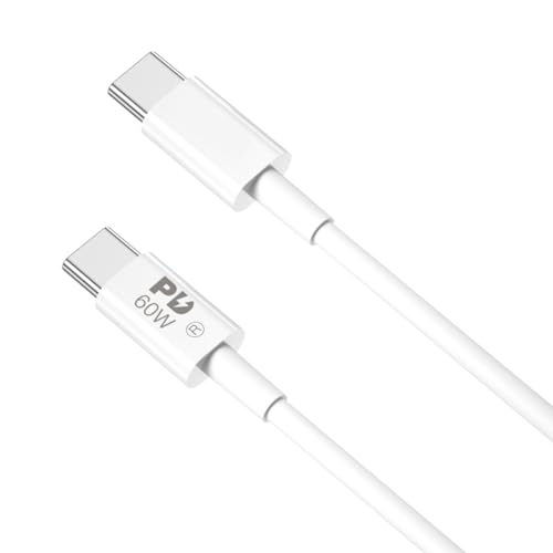 60W USB 3.1 Typ C Kabel passend für Nokia X100 G300 G50 G60 XR20 XR21 X30 5G X20 X10 G20 G22 G10 C32 C30 C20 C22 C12 3.4 6.3 8.3 5G 7.2 6.2 Fast Charging USB-C Ladekabel PC Computer Datenkabel Weiß von MOELECTRONIX