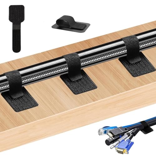 Kabelhalter Selbstklebend,Kabelmanagement Schreibtisch,Haltert 15 Kabel,Stark Cable Management Under Dem,Wiederverwendbar Klebrig Kabelbinder,20 Paar Kabel Organizer Verstecken Kabelhalter Selbstklebend,Kabelmanagement Schreibtisch,Haltert 15 Kabel,Stark Cable Management Under Dem,Wiederverwendbar Klebrig Kabelbinder,20 Paar Kabel Organizer Verstecken von MOERAE
