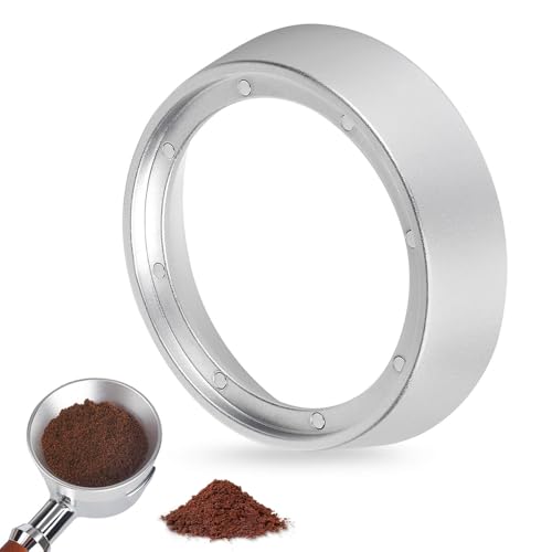 Kaffee Dosierring 54mm,Espresso Dosing Funnel Mit 8 Starken Magnet,Kompatibel Mit 54mm Siebträger Barista Zubehör,Für Kaffeemaschine,Silber,Edelstahl von MOERAE