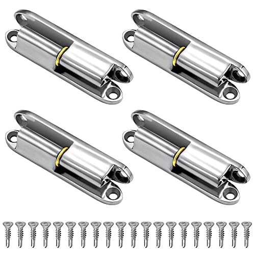 MOERAE 4 Stück Türscharniere Edelstahl, Renovierbänder Edelstahl, Scharniere Klappbar mit 20 Schrauben, Renovierband Zimmertür, Türscharniere für Holztüren, Möbels, Glastür, Gartentor, Schranktür von MOERAE