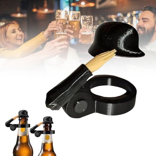 Moerae Bierhelm Soldat Salut,Wiederverwendbarer Silikon Flaschenverschluss Bierflaschen Für Party,Grill von MOERAE