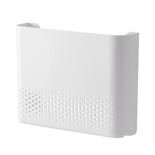 MOERAE WiFi Router Zur Wandmontage,Kabel Verstecken,Weiß WLAN-Router-Aufbewahrungsbox,ABS WLAN Box, Wandbox Tisch/Wand von MOERAE