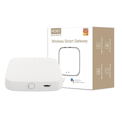 MOES BLE Gateway, Smart Home Tuya Hub Drahtloses für Tuya Geräte Kompatibel mit Smart Life/Tuya App,Alexa,Google Home von MOES