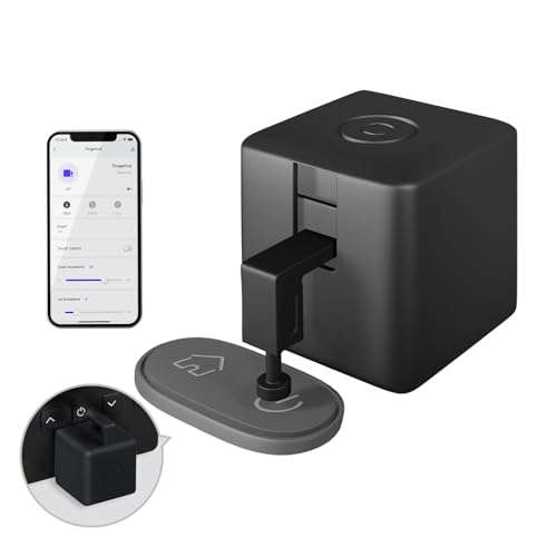 MOES Fingerbot Plus Smart Switch Toggle-Smart Button Pusher Upgrade mit Touch-Steuerung,Kompatibel mit Smart Life App und MOES Tuya BLE Hub für Alexa, Google Home und Timer-Steuerung,Schwarz von MOES