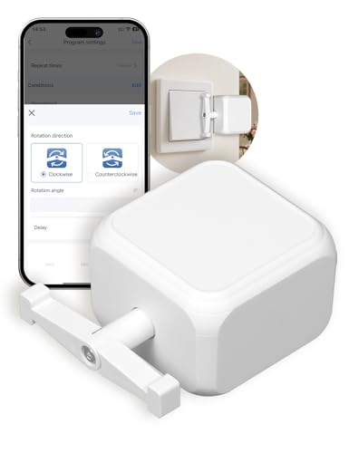MOES Fingerbot Smart Wippschalter 3. Generation Timersteuerung, Toggle-Smart Button Pusher kompatibel mit Alexa & Google Home,Smart Life/MOES/Tuya App (BLE-Hub erforderlich) von MOES