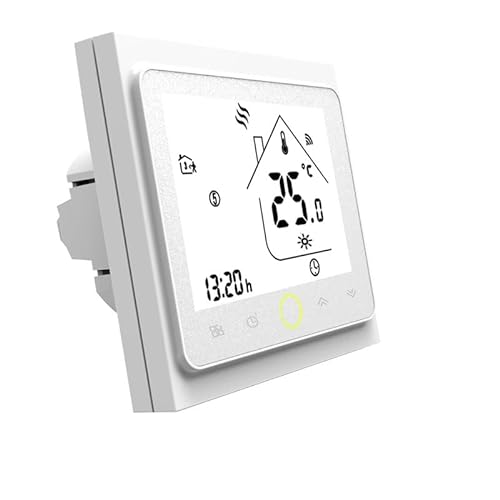 MOES Smart Thermostat - WLAN Temperaturregler für Wasser- und Gasboiler Heizung, Weiß - Fernbedienung über Smart Life/Tuya APP - Kompatibel mit Alexa und Google Home - Unterstützt nur 2,4GHz-Netzwerke von MOES