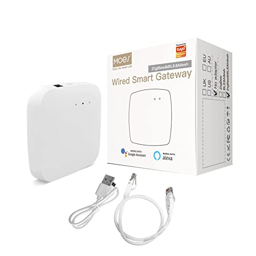 MOES Tuya Smart ZigBee Wired Gateway Multi-Mode mit BLE WiFi 2.4G Mesh Hub, Sprachsteuerung über Alexa Google Home von MOES