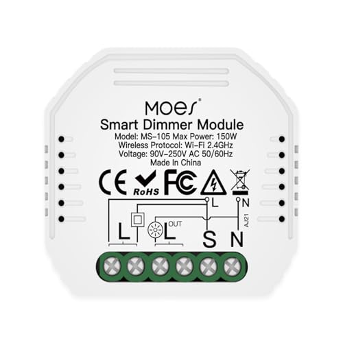 Intelligenter SMART WLAN-Schalter TUYA Einzelschalter Basic 10A. von MOES